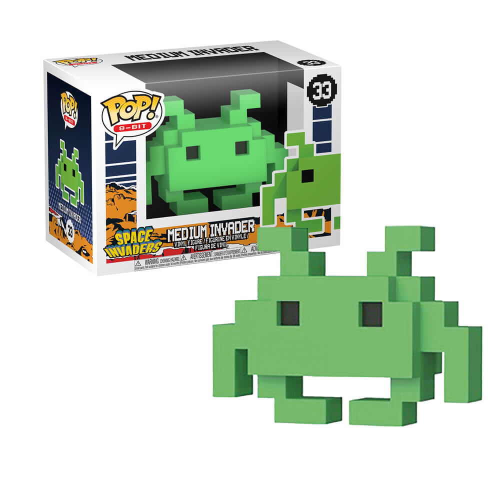Funko Pop! 8-BIT - Space Invaders #33 - Medium Invader (Green) Vinyl Figure (32454) LOW STOCK