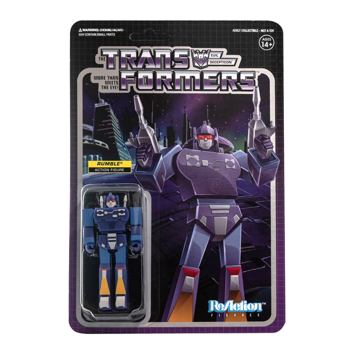 Super7 ReAction Figures - Transformers - Rumble Action Figure (80680) LOW STOCK