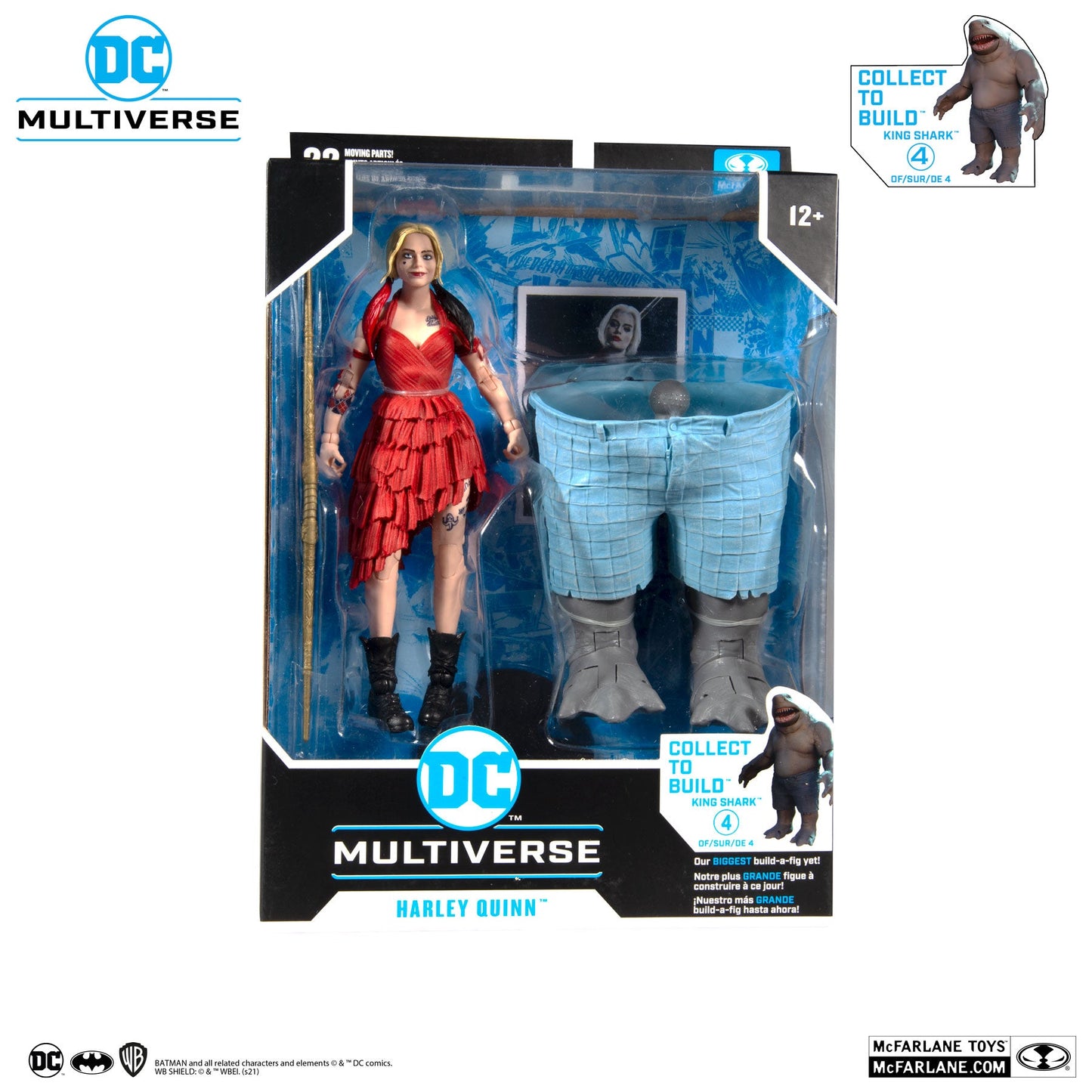 McFarlane - DC Multiverse - King Shark BAF: Suicide Squad (Movie) Harley Quinn Action Figure (15431) LOW STOCK