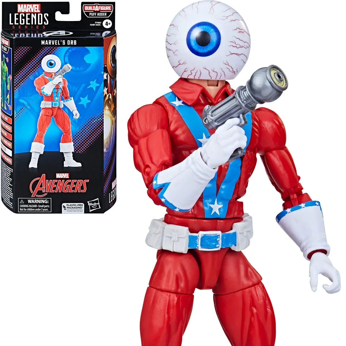 Marvel Legends Series - Avengers (Puff Adder BAF) Marvel’s Orb (Classic Comic) Figure Action Figure (F7405) LOW STOCK