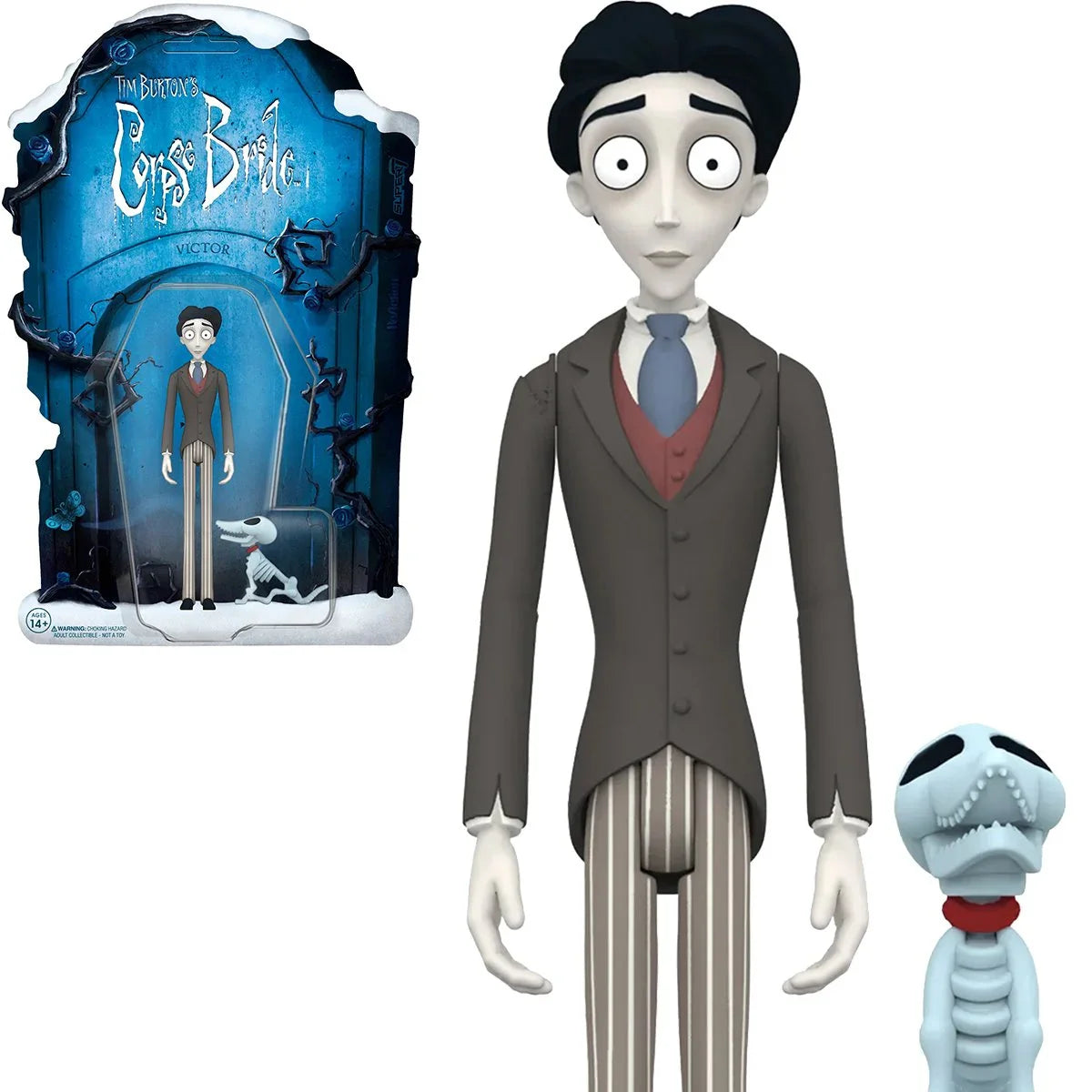 Super7 ReAction Figures - Corpse Bride - Victor Van Dort and Scraps Action Figures (82102) LOW STOCK