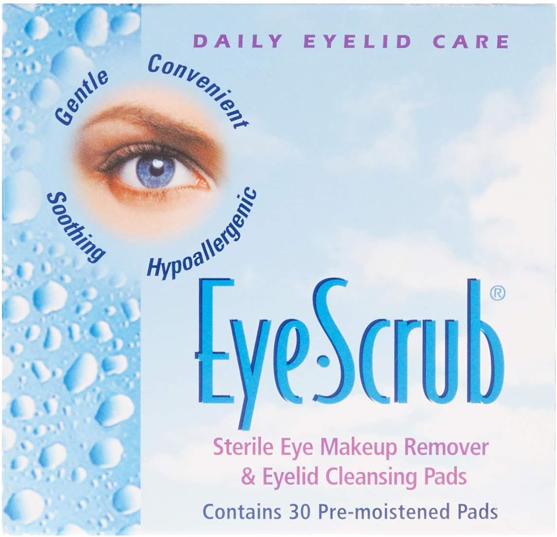 Eye Scrub Sterile Eye Makeup Remover and Eyelid Cleansing Pads