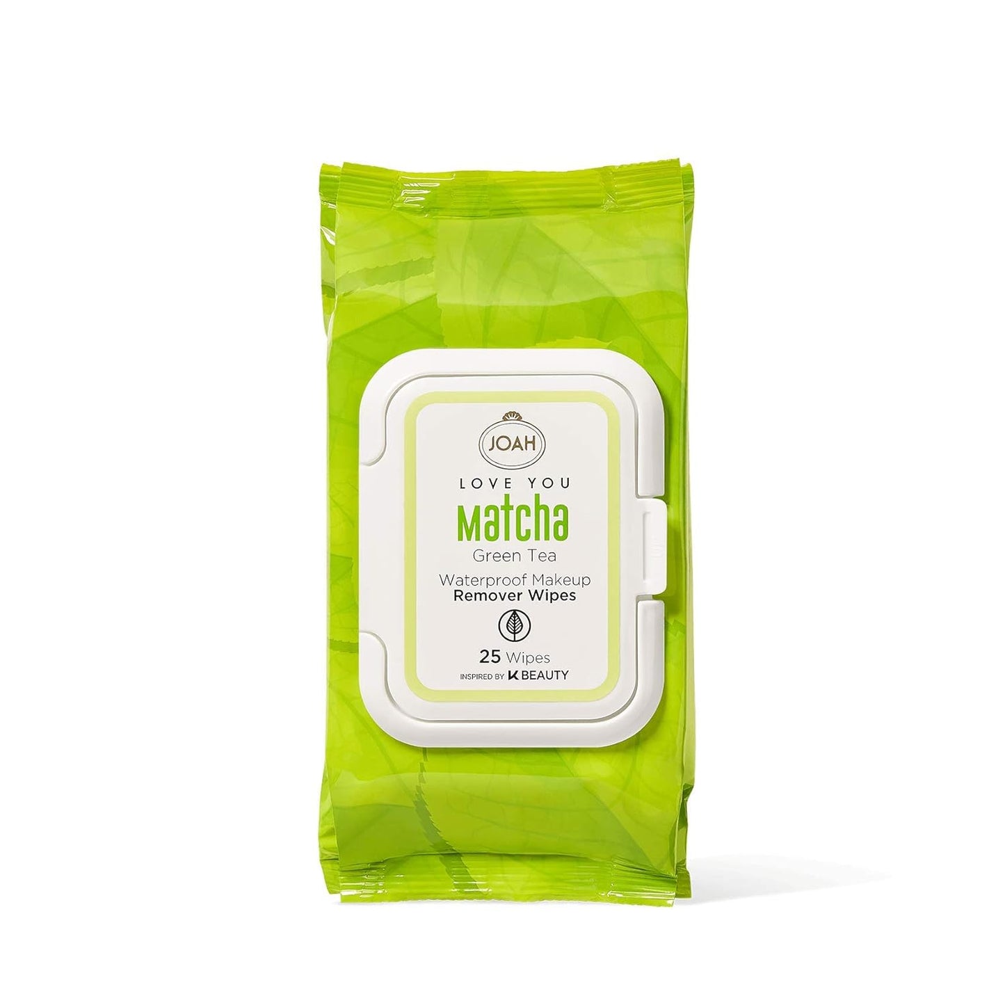JOAH Love You Matcha Green Tea Waterproof Makeup Remover Wipes, 25 Count