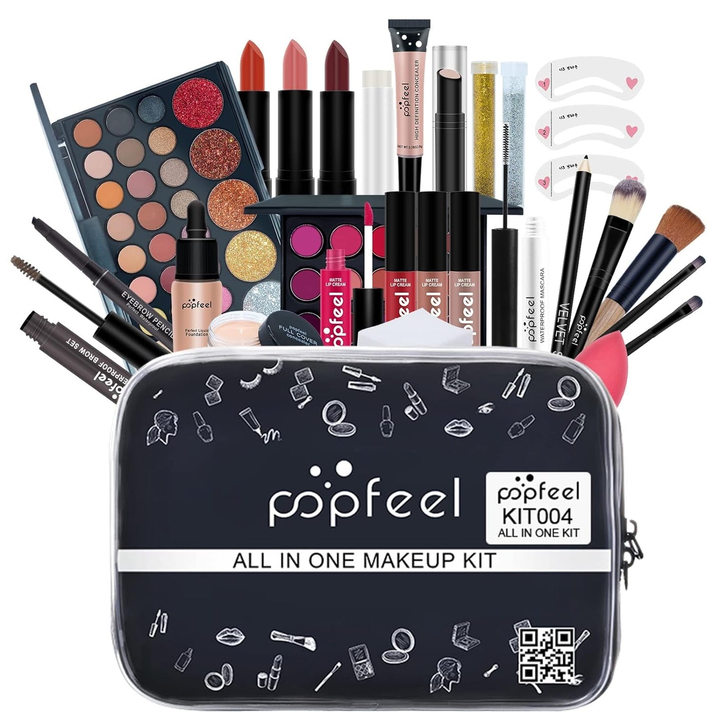 Makeup Kit for Women Full Kit, 27PCS All-in-one Makeup Gift Set, Include Eyeshadow Palette, Lip Gloss Set, Makeup Brush Set, Foundation, Concealer