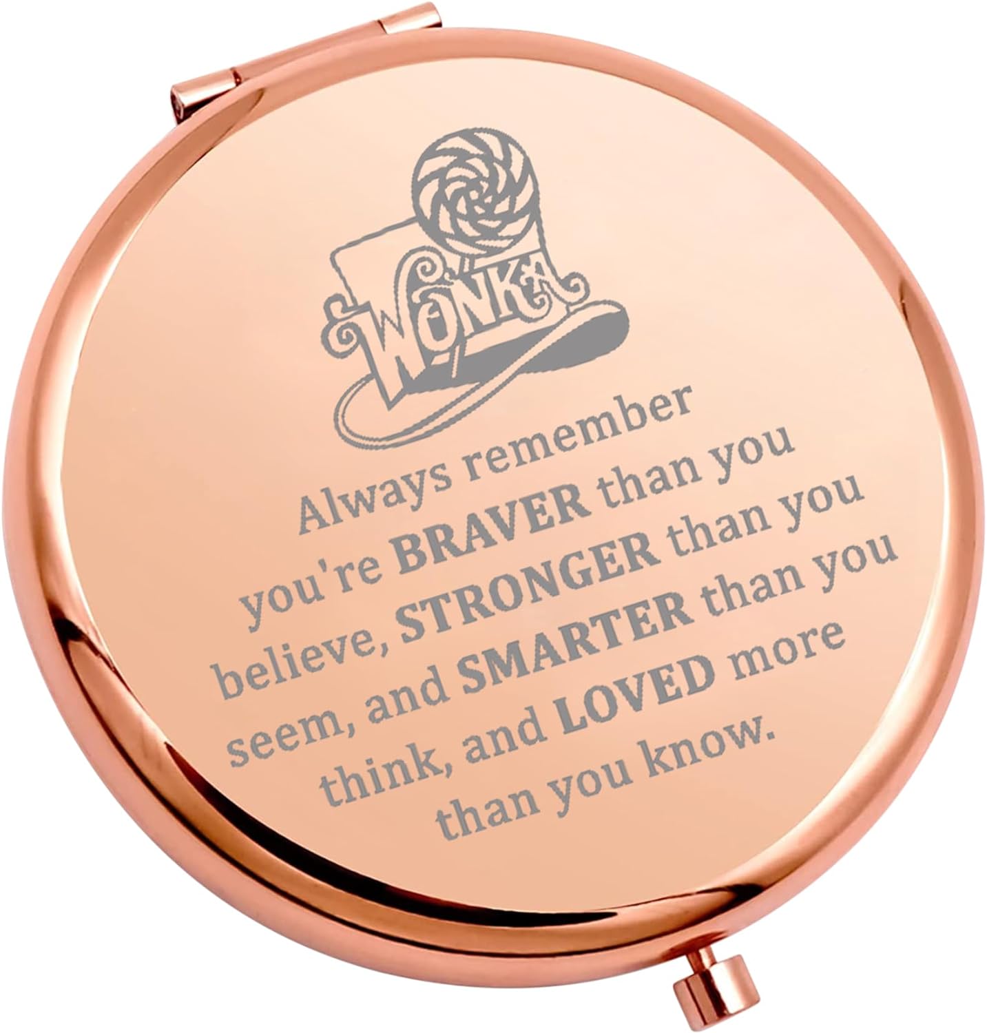 WSNANG Willy Musical Inspired Gift The Chocolate Factory Wonka Makeup Mirror Wonka Fans Gift Musical Lover Gift (Wonka Mirror)