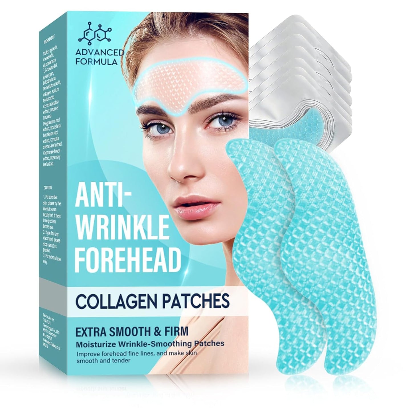 Forehead Wrinkle Patches, Anti-Wrinkle Patches with Hydrolyzed Collagen, Breathable and Skin-friendly Wrinkle Remover Strips for All Skin Types, 10 PCS