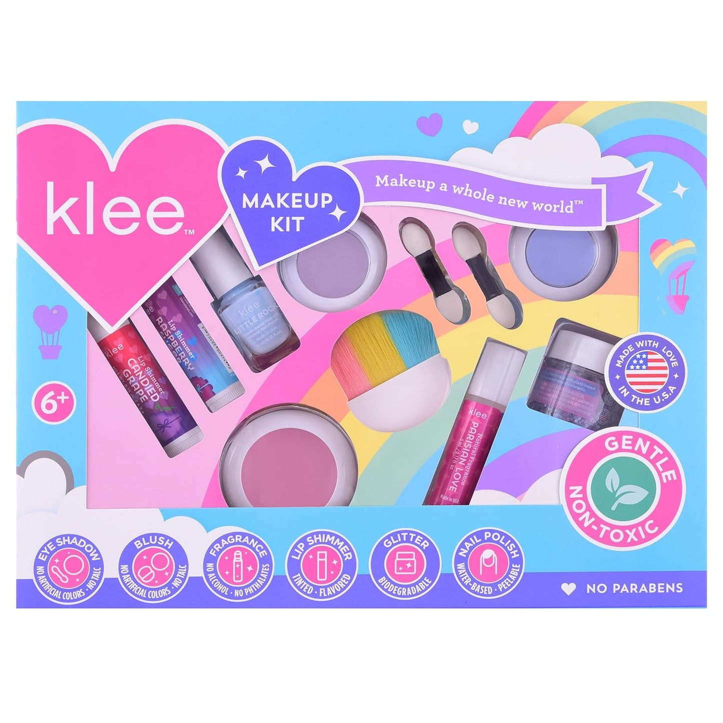 Luna Star Klee Ultimate Makeup Kit. Gentle and Non-Toxic. Kid-Friendly. Made in USA. (Arc of Joy)