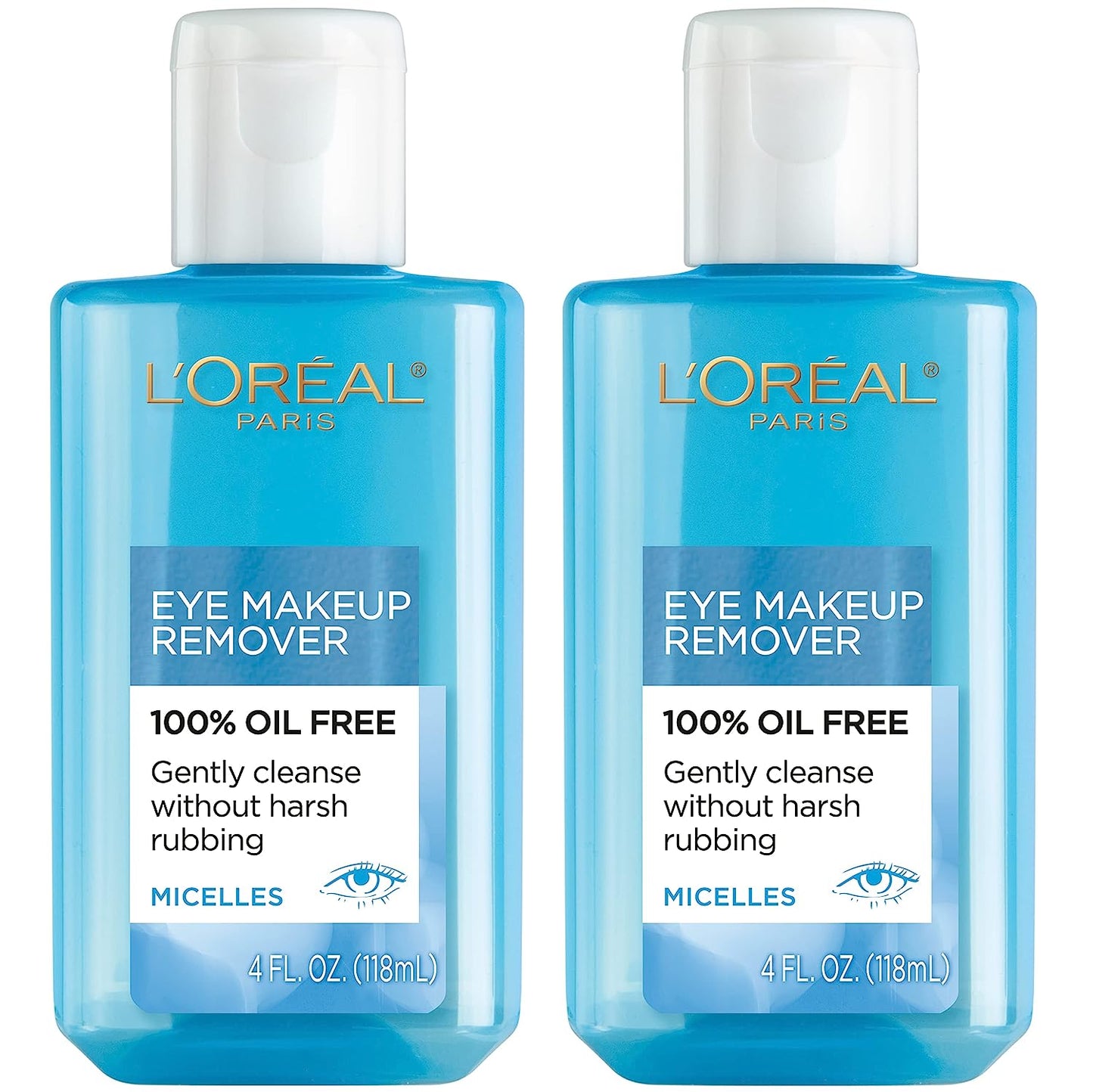 L'Oreal Paris Clean Artiste Oil Free Eye Makeup Remover, 2 Count