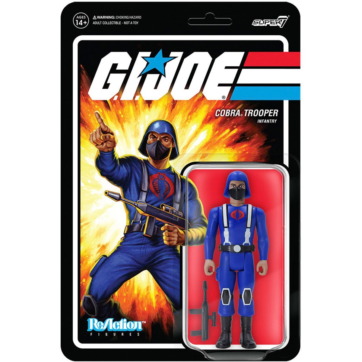 Super7 ReAction Figures - G.I. Joe Wave 1 - Cobra Trooper Infantry Y-Back (Tan)