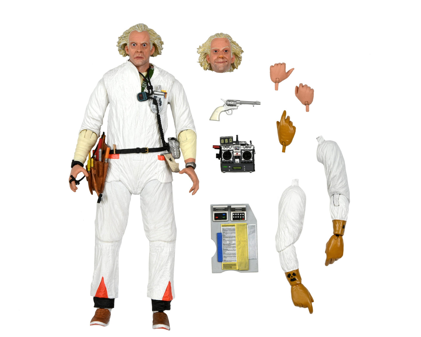 NECA - Back to the Future (BttF) Ultimate Doc Brown HAZMAT Suit (1985) Action Figure (93N121521) LAST ONE!