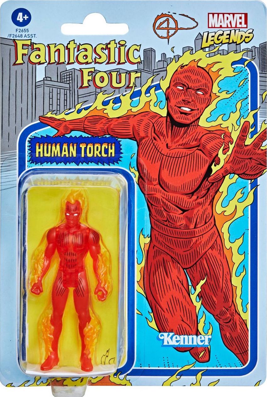 Marvel Legends - Kenner Retro Series - Fantastic Four - Human Torch 3.75-Inch Action Figure (F2655) LOW STOCK