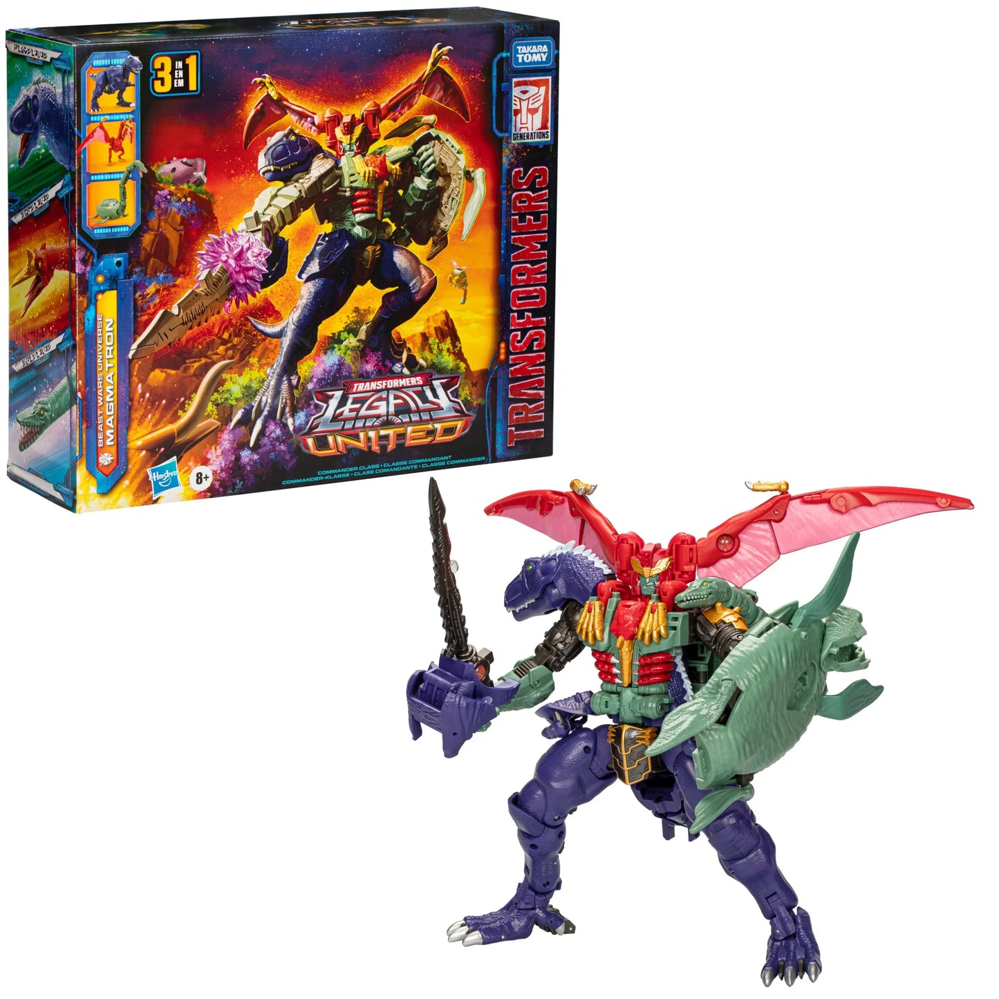 Transformers: Legacy United - Commander Class Beast Wars Universe Magmatron Action Figure (F8513)