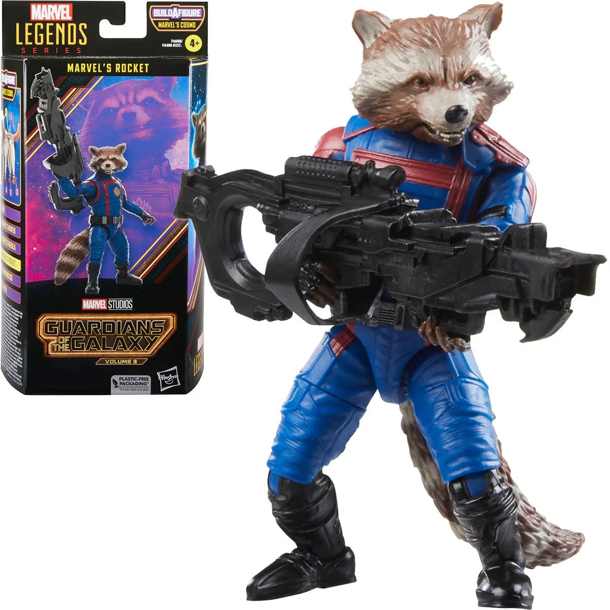 Marvel Legends - Guardians of the Galaxy 3 (Cosmo BAF) Rocket Action Figure (F6608)