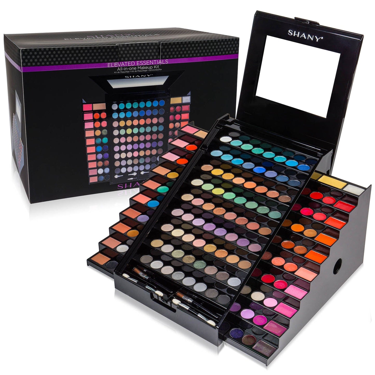 SHANY Elevated Essentials Makeup Set - All-in-One Makeup Kit with 72 Eyeshadows, 28 Lip Colors, 18 Gel Eyeliners, 10 Blushes, 1 Eye Primer, and 1 Cream Concealer - SHOP - MAKEUP SETS - ITEM# SH-190