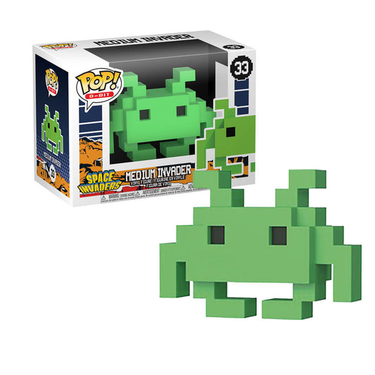 Funko Pop! 8-BIT - Space Invaders #33 - Medium Invader (Green) Vinyl Figure (32454) LOW STOCK