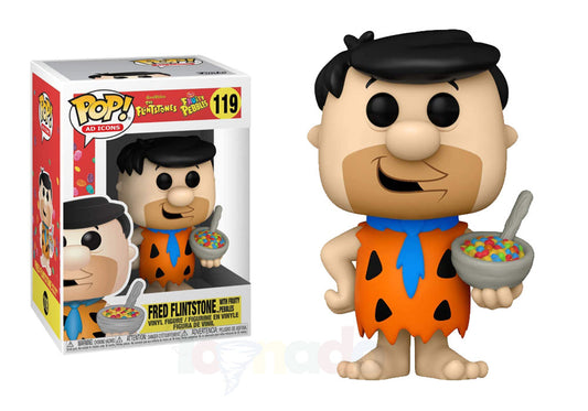 Funko Pop! Ad Icons #119 - The Flintstones - Fred Flintstone (With Fruity Pebbles) Vinyl Figure