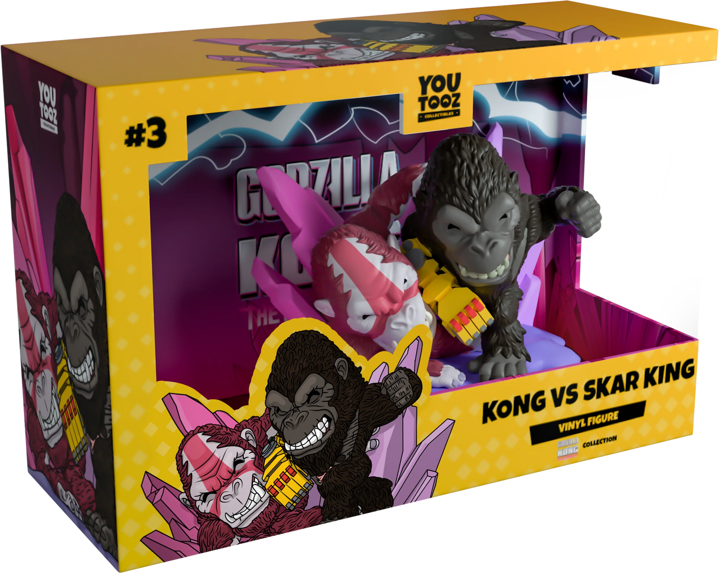 [PRE-ORDER] Youtooz - Godzilla x Kong: The New Empire #3 - Kong vs Skar King Vinyl Figure 2-Pack (78273)