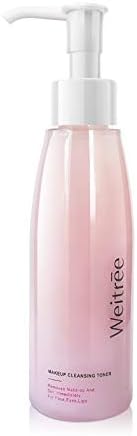 Makeup Cleansing Toner ❁ Citrus Essential Oil and Cherry Blossom- Removes All Type of Makeup and Dirt for Face, Eyes, Lips- 5 fl. oz./ 150 mL (Pink Bottle)