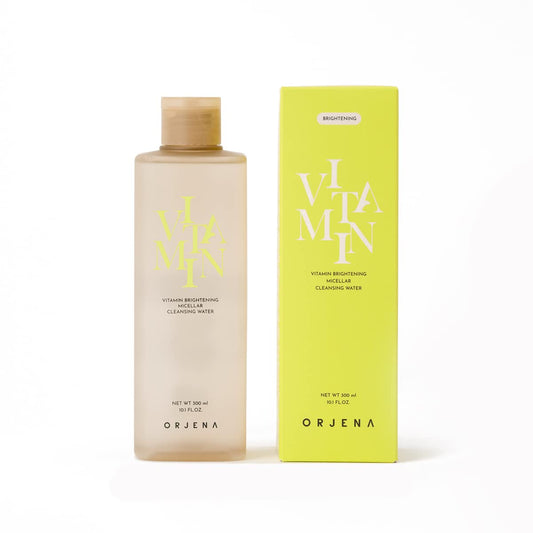 ORJENA Vitamin Brightening Micellar Cleansing Water for all skin types, facial cleanser & makeup remover 10.1 fl.oz