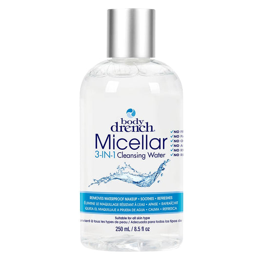 Body Drench Micellar 3-In-1 Cleansing Water – Removes Waterproof Makeup, 8.5 fl oz