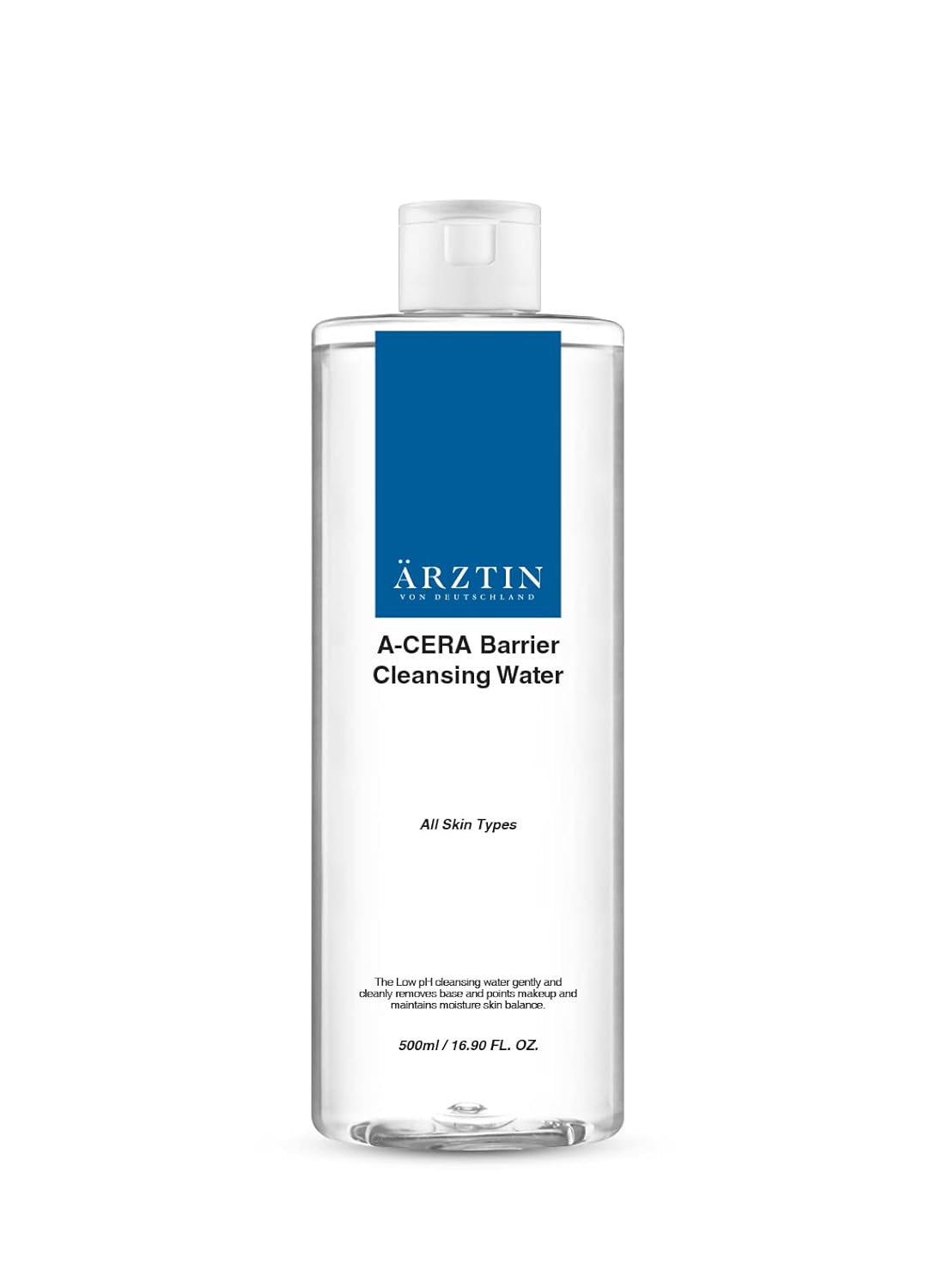 A-CERA Barrier Cleansing Water, Makeup Remover Cleanser, Gentle Face, Eye and Lips Makeup Remover, Hyaluronic Acid, Ceramide Gentle Facial Moisture Makeup Remover Water