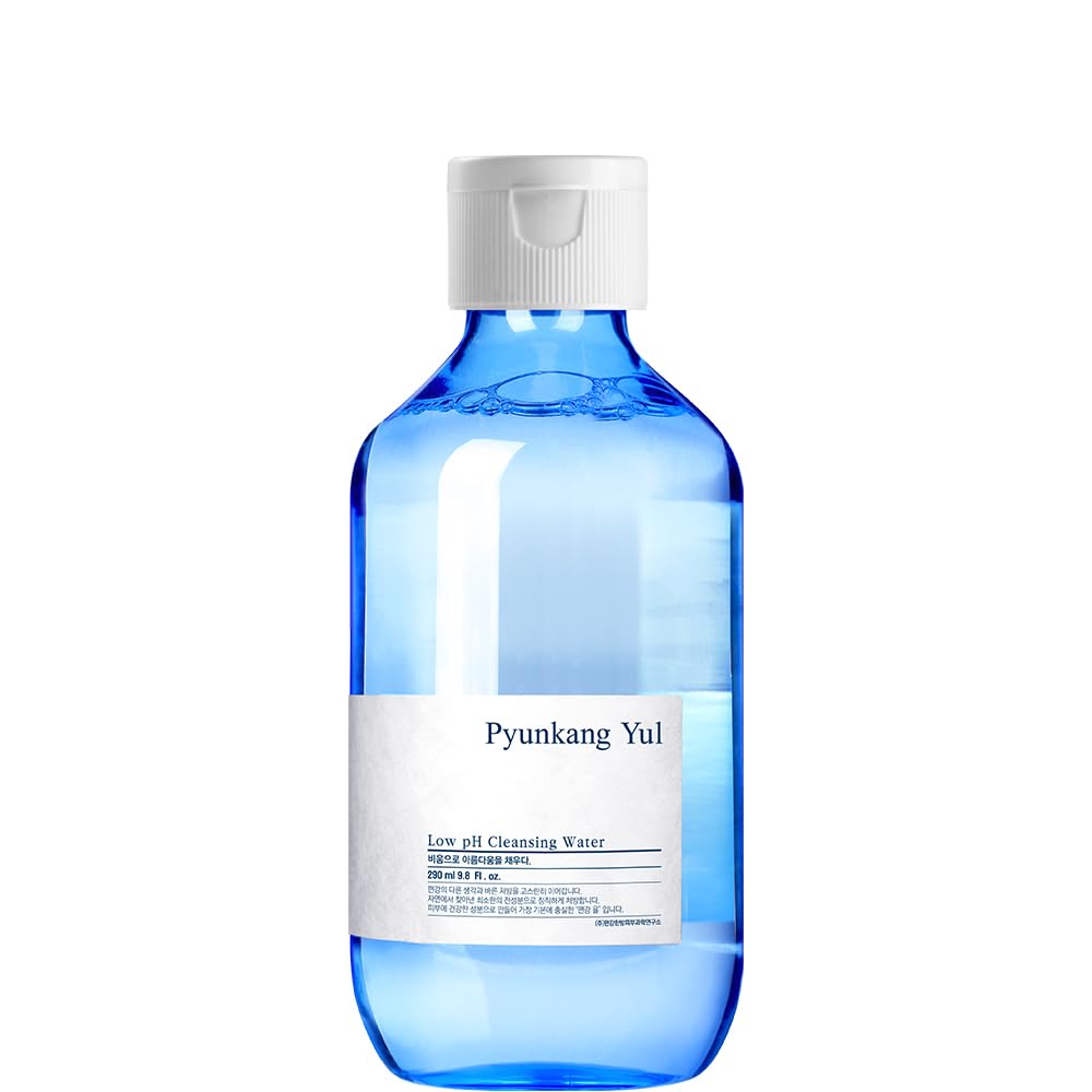 PYUNKANG YUL Low pH Cleansing Water - Makeup Remover Face Cleanser with Witch Hazel and AHA - Cica, Tea Tree Extract Natural Ingredients Calming Cleanser - Hyaluronic Ceramide Micellar Water 9.8 Fl Oz