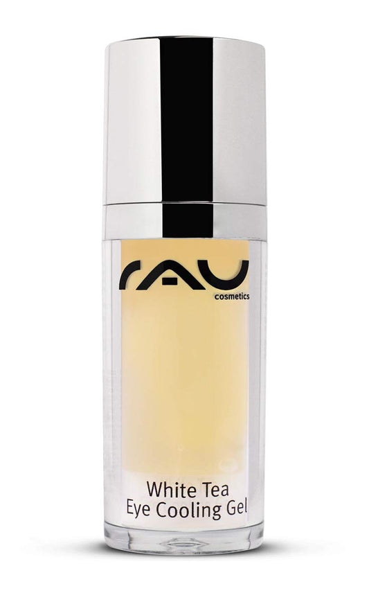 RAU White Tea Eye Cooling Gel (1.02 fl. oz) - Gentle Gel with White Tea, Allantoin, Jojoba Extract & Algae Extract - Removes Eye Bags, Dark Circles and Crow´s Feet with its Firming Anti-Aging Effects