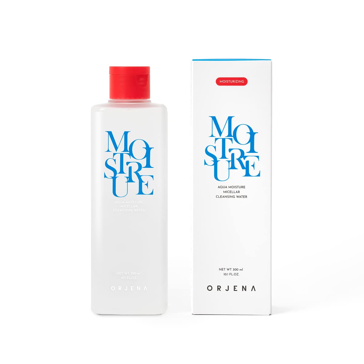 ORJENA Aqua Moisture Micellar Cleansing Water for all skin types, facial cleanser & makeup remover 10.1 fl.oz