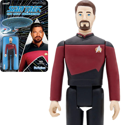 Super7 ReAction - Star Trek: The Next Generation - Commander William T. Riker Action Figure (81536)