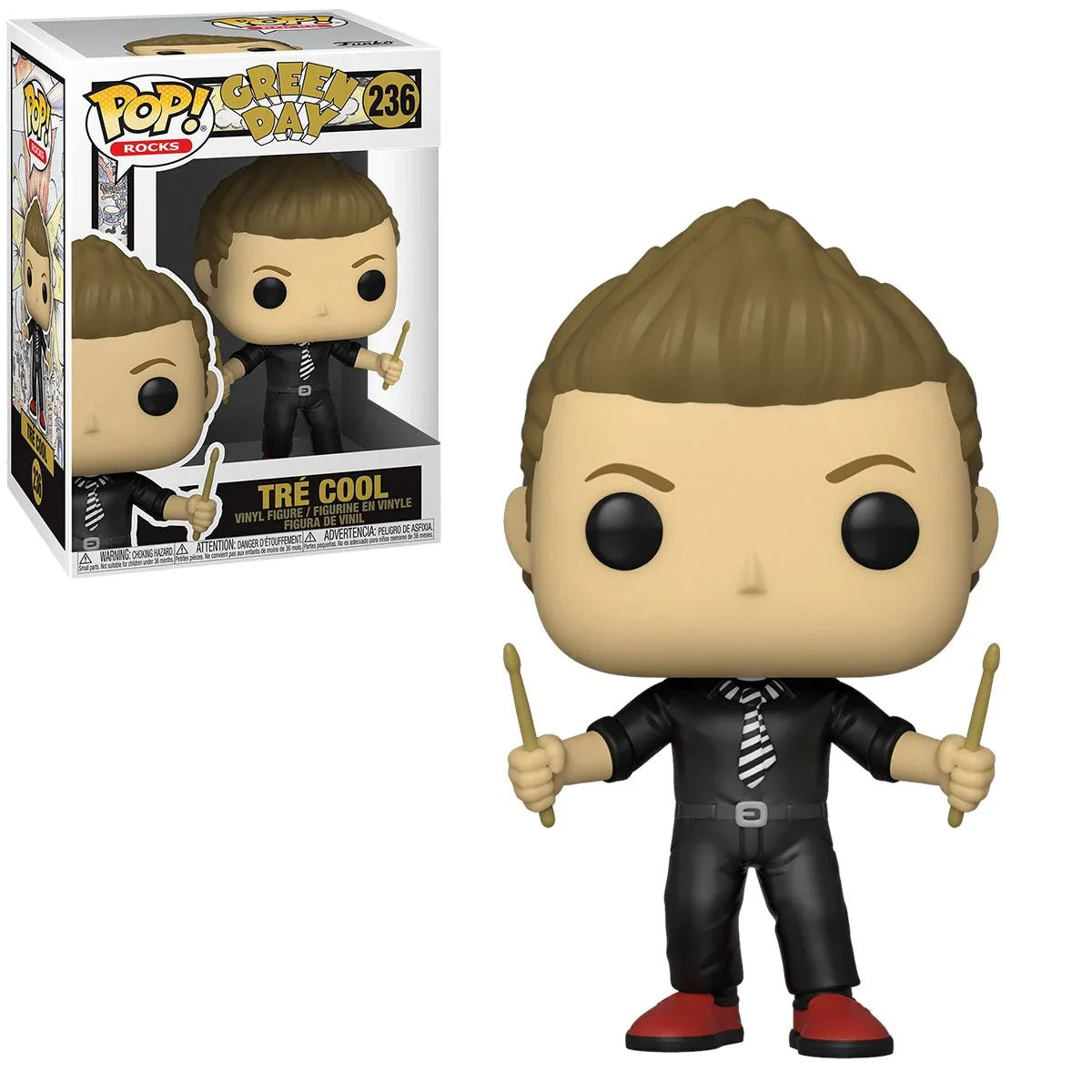 Funko Pop! Rocks #236 - Green Day - Tre Cool Vinyl Figure (56726) LOW STOCK