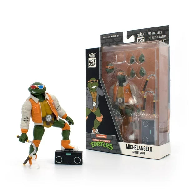BST AXN - Teenage Mutant Ninja Turtles - Michelangelo (Street Style) Action Figure (77248) LOW STOCK
