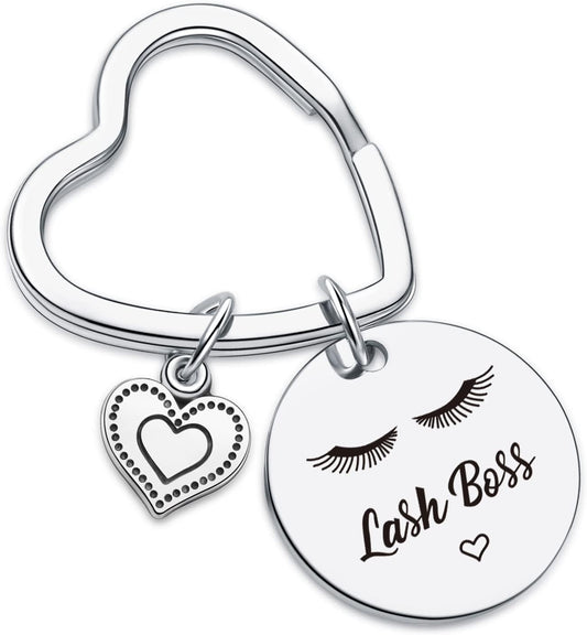 7RVZM Lash Boss Appreciation Jewelry Beauty Lashes Girl Jewelry Daughter Gift Best Friend Keychain