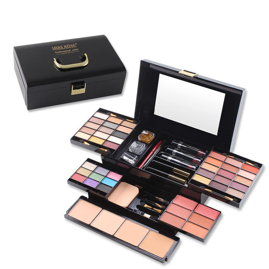 Makeup Kit, All In One Makeup Gift Kit Set Full Makeup Essential Starter Kit for Beginners or Pros, Included eyeshadow, Lip Gloss, Blusher, Eyeliner, Mascara