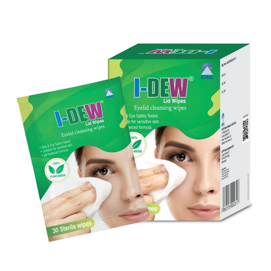 Eyelid Cleansing Lid Wipes, Daily Hygiene of Eyelids and Eyelashes, Plant Based Formula, Removes Eye Make Up, Leaves Skin Feeling Refreshed, Suitable for Sensitive Skin, 30 Wipes Per Pack