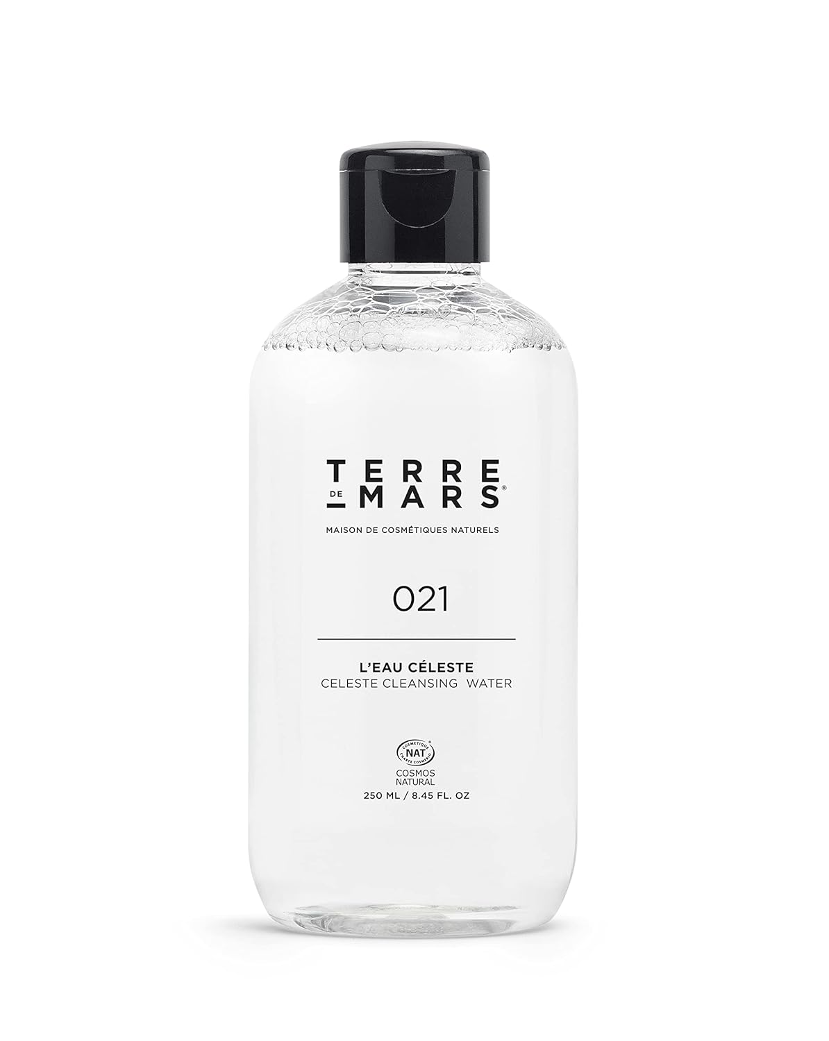 TERRE DE MARS Celeste Cleansing Water, Cosmos Natural, Facial Cleanser, Make-up Remover, 250ml, 8.4 Fl oz