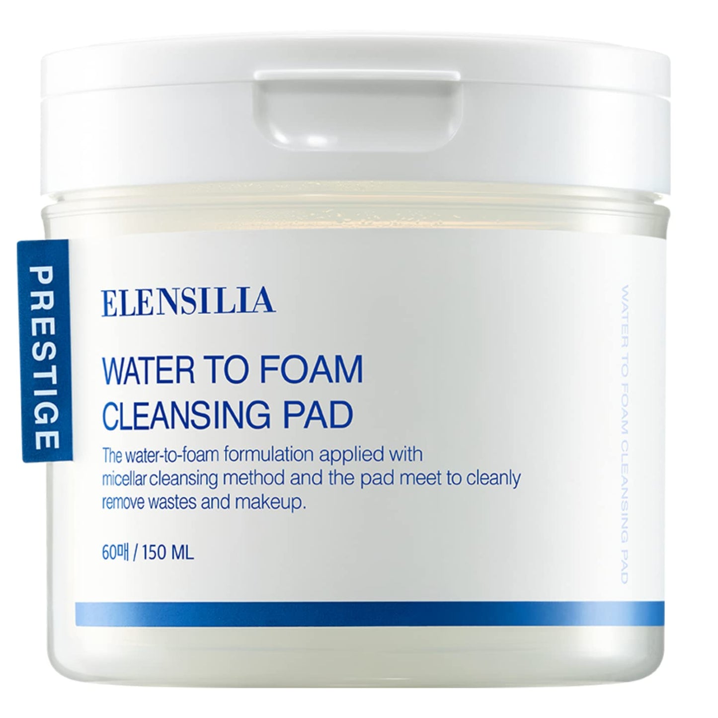 Prestige Water to Foam Facial Cleansing Pad (60 pads), LHA Gentle Daily Exfoliant for Sensitive Skin, Micellar Cleansing Water for Makeup Remover, Moisturizing, Nourishing, Acne & Blemish Care