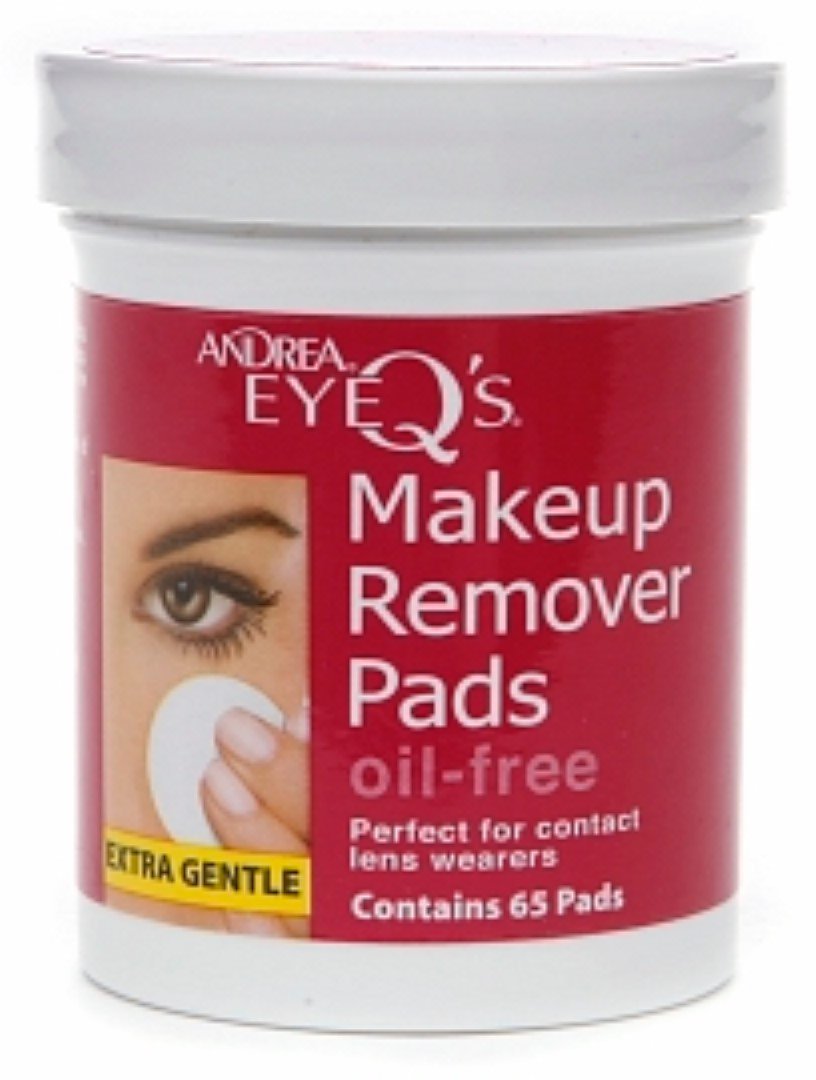 Andrea Eye Q's Eye Make-Up Remover Pads Oil-Free 65 Each (Pack of 8)