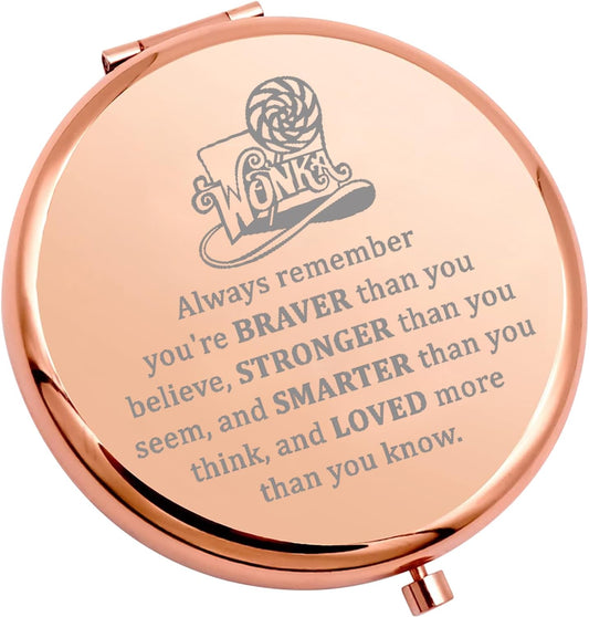 WSNANG Willy Musical Inspired Gift The Chocolate Factory Wonka Makeup Mirror Wonka Fans Gift Musical Lover Gift (Wonka Mirror)