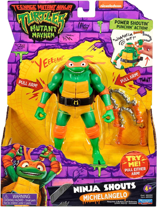 Teenage Mutant Ninja Turtles Mutant Mayhem - Deluxe Ninja Shouts Michelangelo Figure (83353)