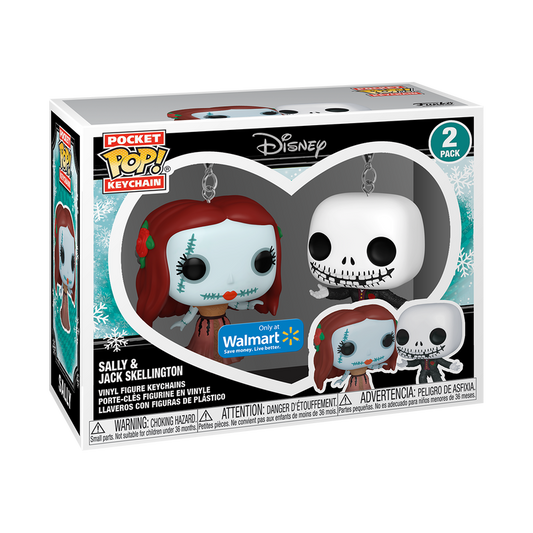 Funko Pocket Pop! Keychain - Disney - Sally & Jack Skellington Exclusive Vinyl Figures 2-Pack 73914
