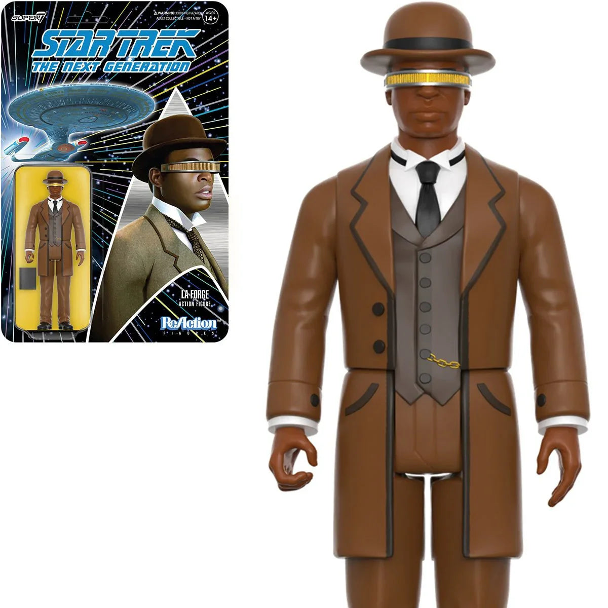 Super7 ReAction Figures - Star Trek: Next Generation - Wave 3 - Elementary Geordi LaForge (82106) LOW STOCK