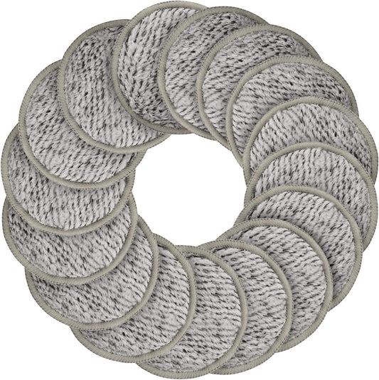 Reusable Makeup Remover Pads 16 Packs Facial Toner Pads Cleansing Wipe Cloth Chemical Free with Laundry Bag, Washable Clean Skin Care Round Pads Cleansing Glove