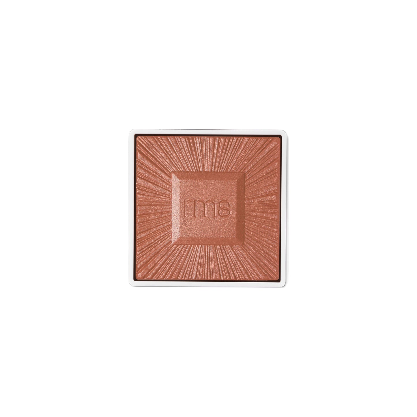 Single square-shaped pressed powder compact with branding on the surface.