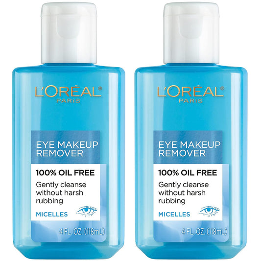 L'Oreal Paris Clean Artiste Oil Free Eye Makeup Remover, 2 Count