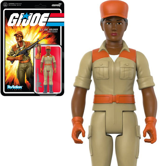 Super7 ReAction Figures - G.I. Joe Soldier Combat Engineer (Short Hair - Brown) Action Figure (82007) LOW STOCK
