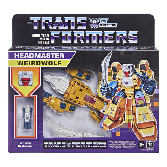 Transformers - Vintage Reissue - Deluxe-Class Headmaster Weirdwolf & Monzo (F1028) Action Figures