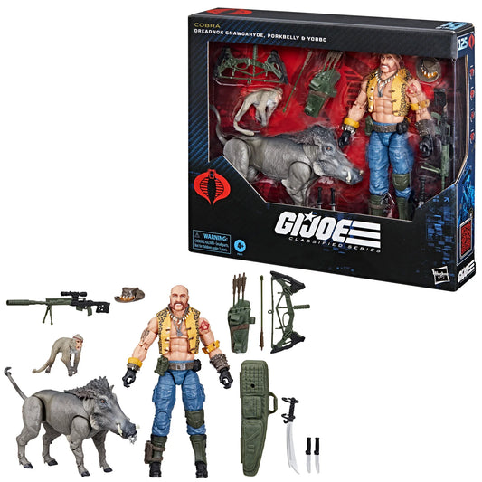 [PRE-ORDER] G.I. Joe Classified Series #125 - Dreadnok Gnawgahyde & pets Porkbelly & Yobbo Action Figure (F9241)