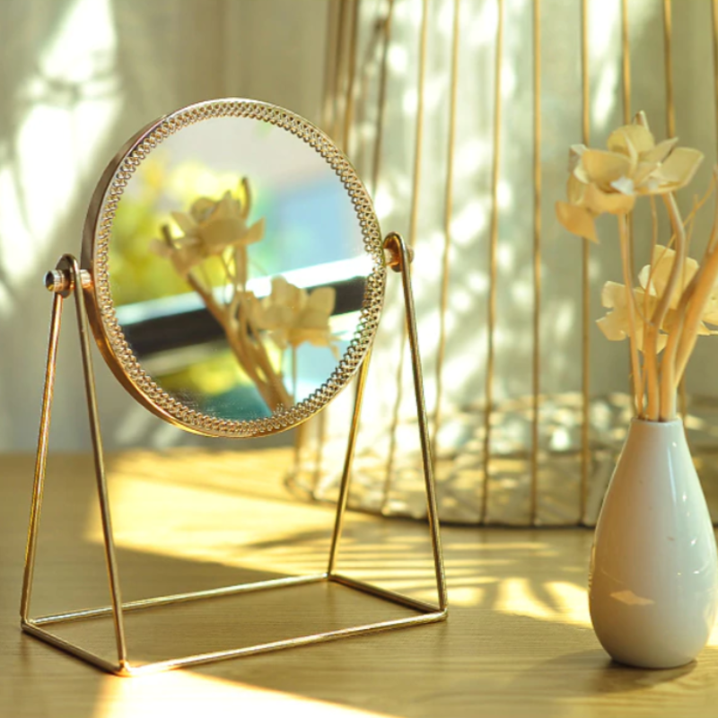 Golden Makeup Mirror
