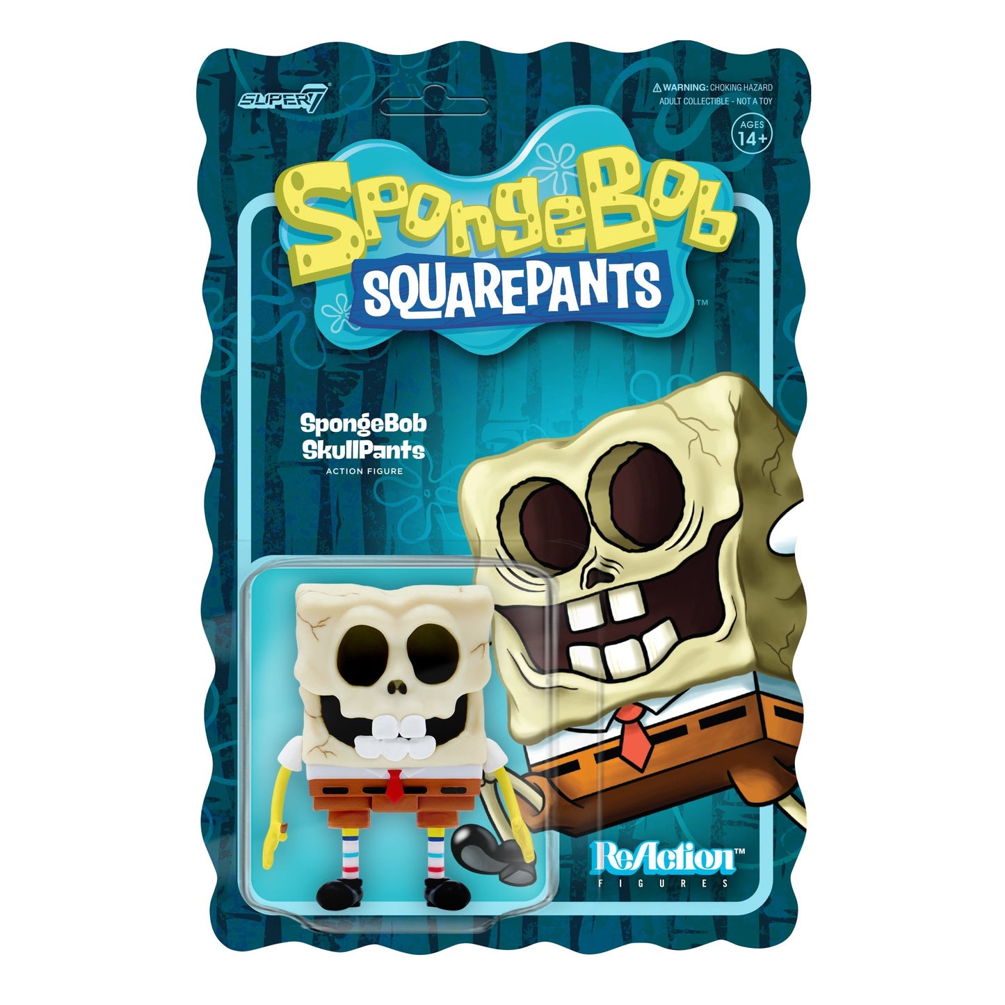 Super7 ReAction Figures - SpongeBob SquarePants - SpongeBob SkullPants Action Figure (81107) LAST ONE!