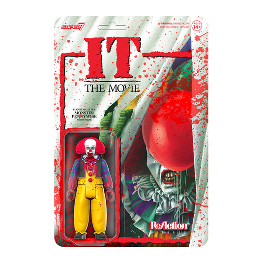 Super7 ReAction Figures - IT (1990 TV Series) - Blood Splatter Monster Pennywise Action Figure 82400 LOW STOCK